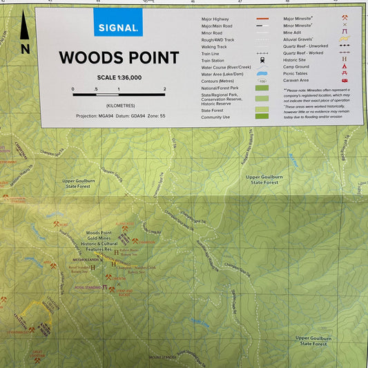 Signal Gold Map Woods Point & Kevington